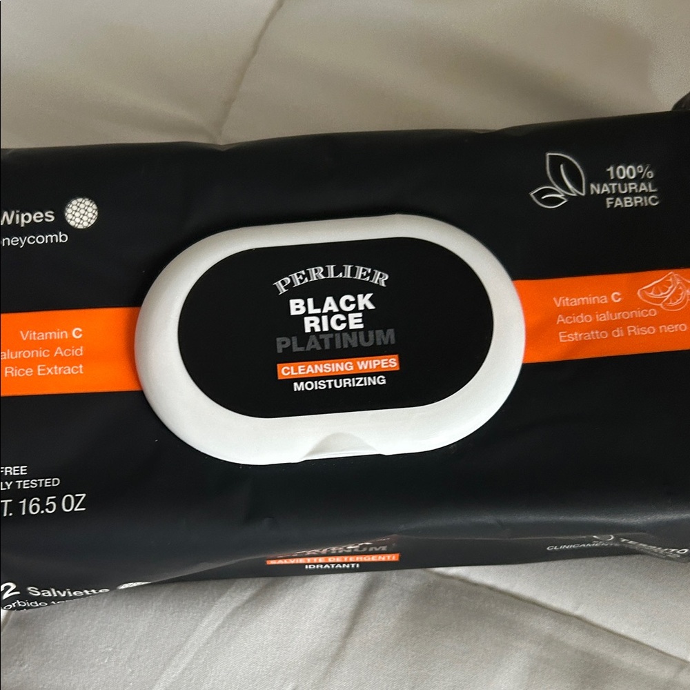 Perlier Black Rice Cleansing Wipes 72 count FACTORY SEALED - Picture 10 of 13